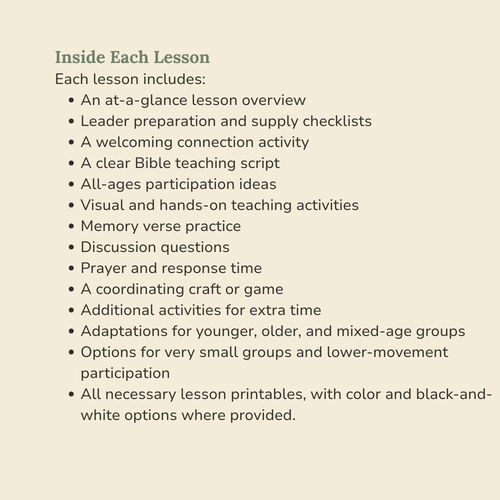 Gather & Grow: September Children's Church Lessons