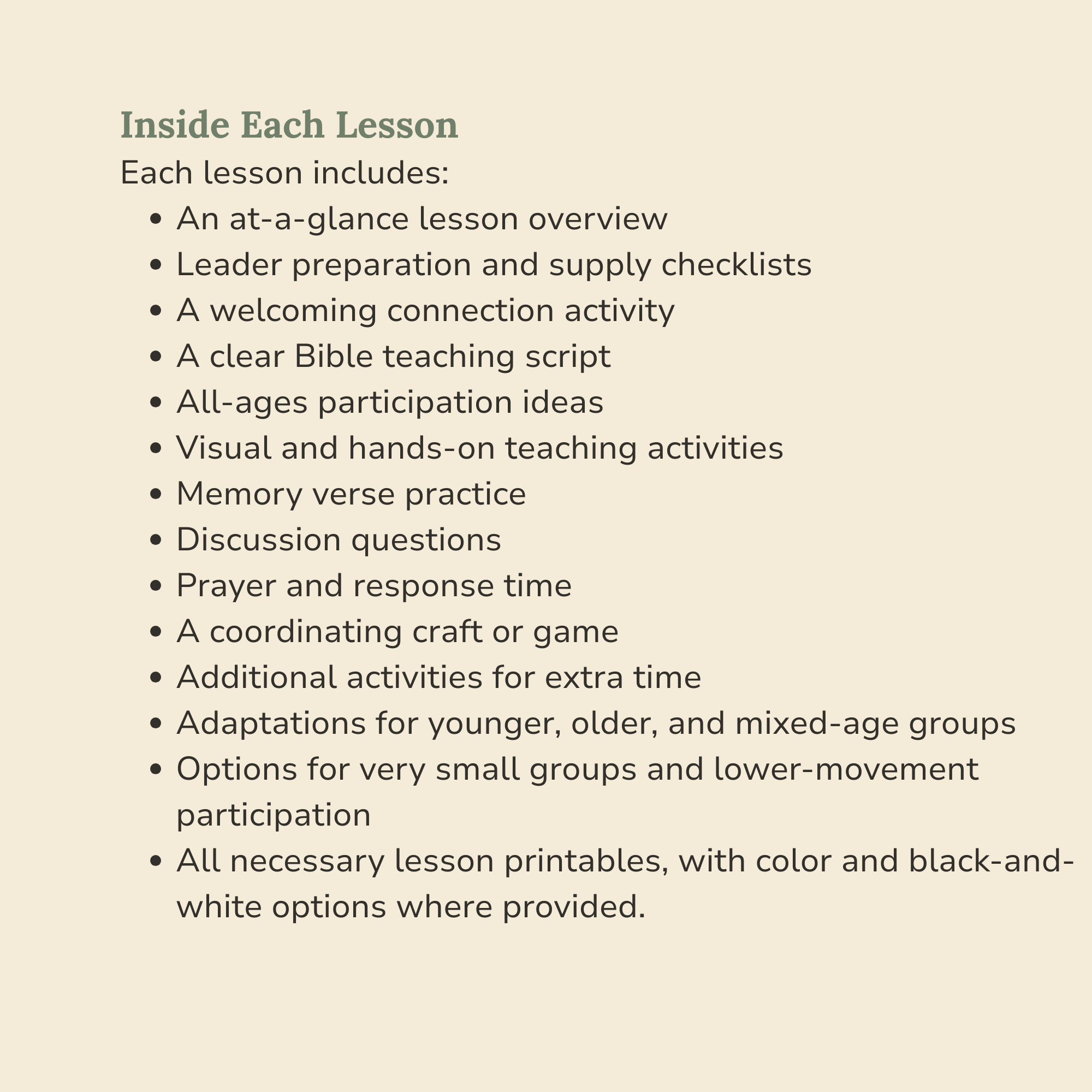 Gather & Grow: August Children's Church Lessons